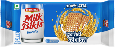 Britannia Milk Bikis 100% Pure Atta Made Biscuits