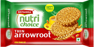 Britannia Nutrichoice Thin Arrowroot Zero Trans Biscuit