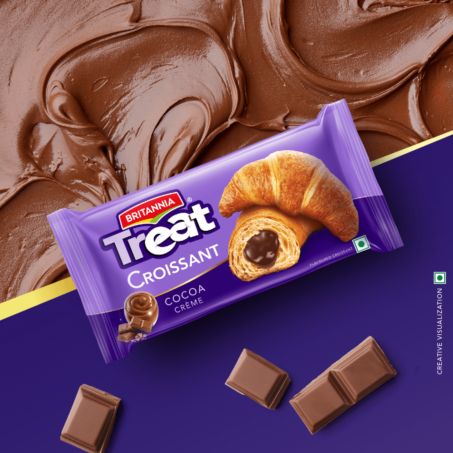 Britannia Treat Croissant Cocoa Creme Flavour