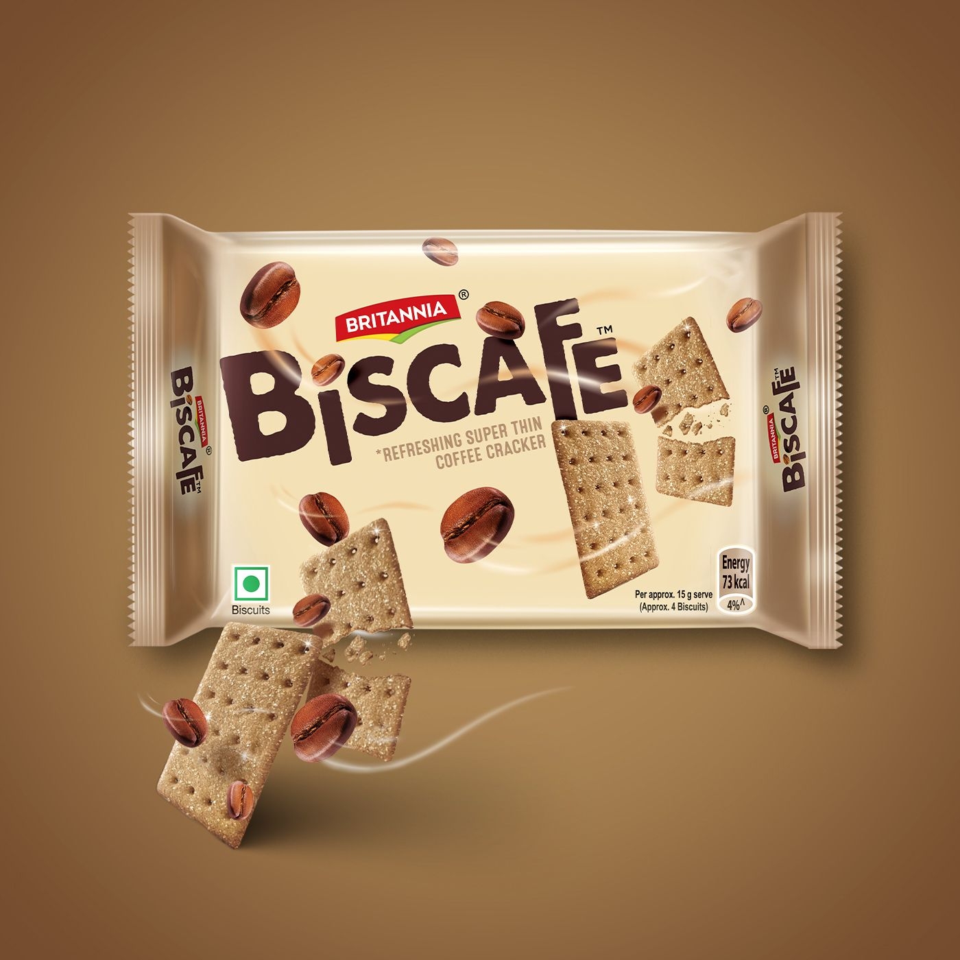 Britannia Biscafe Cofee Flavoured Biscuits 