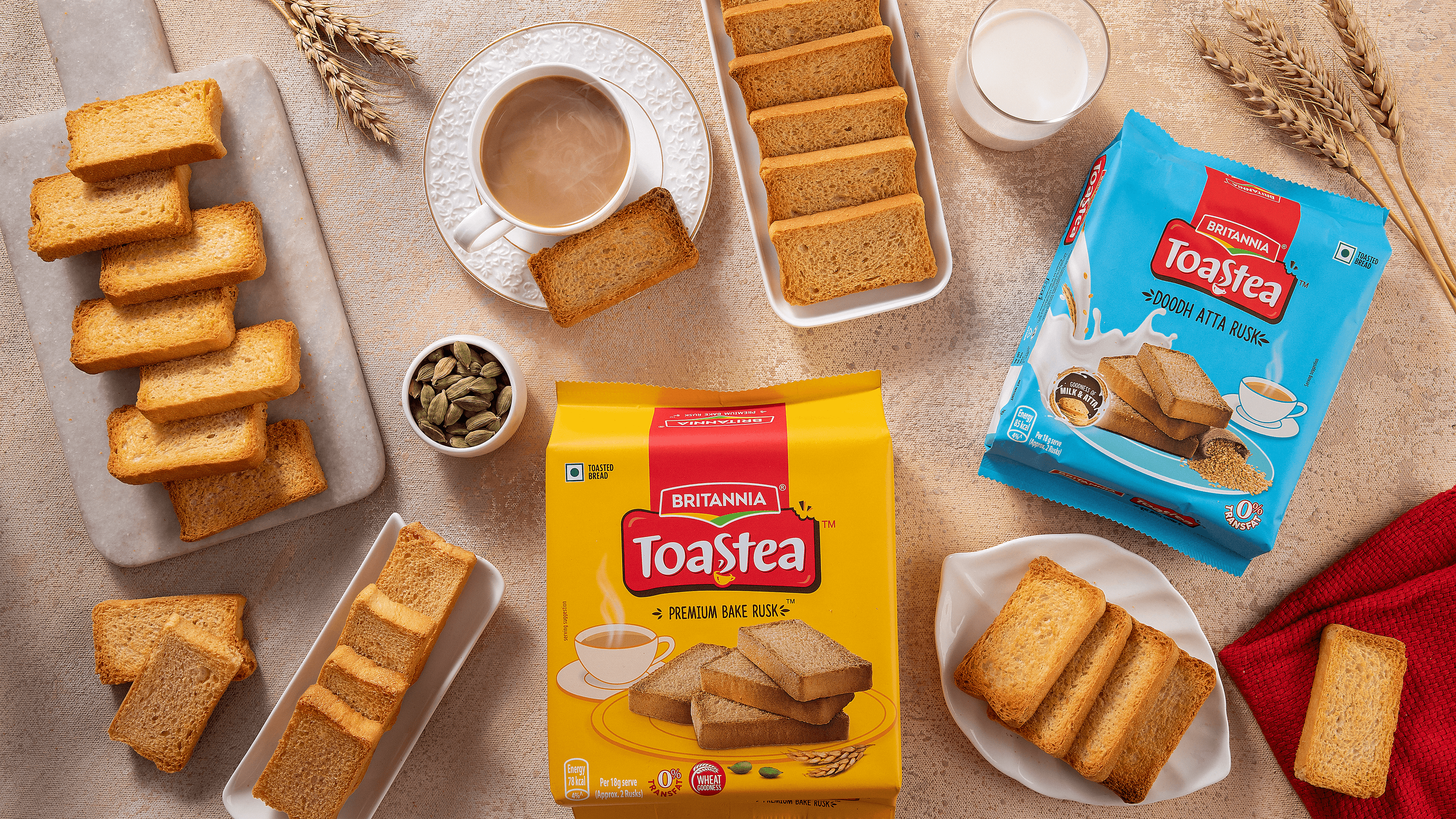 Britannia Doodh Atta and Premium Baked Rusk