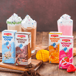 Britannia Winkin Cow Thick Shakes Available In Multiple Flavour 